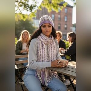 ESPRIT Vintage Knitted Touque & Scaft Set